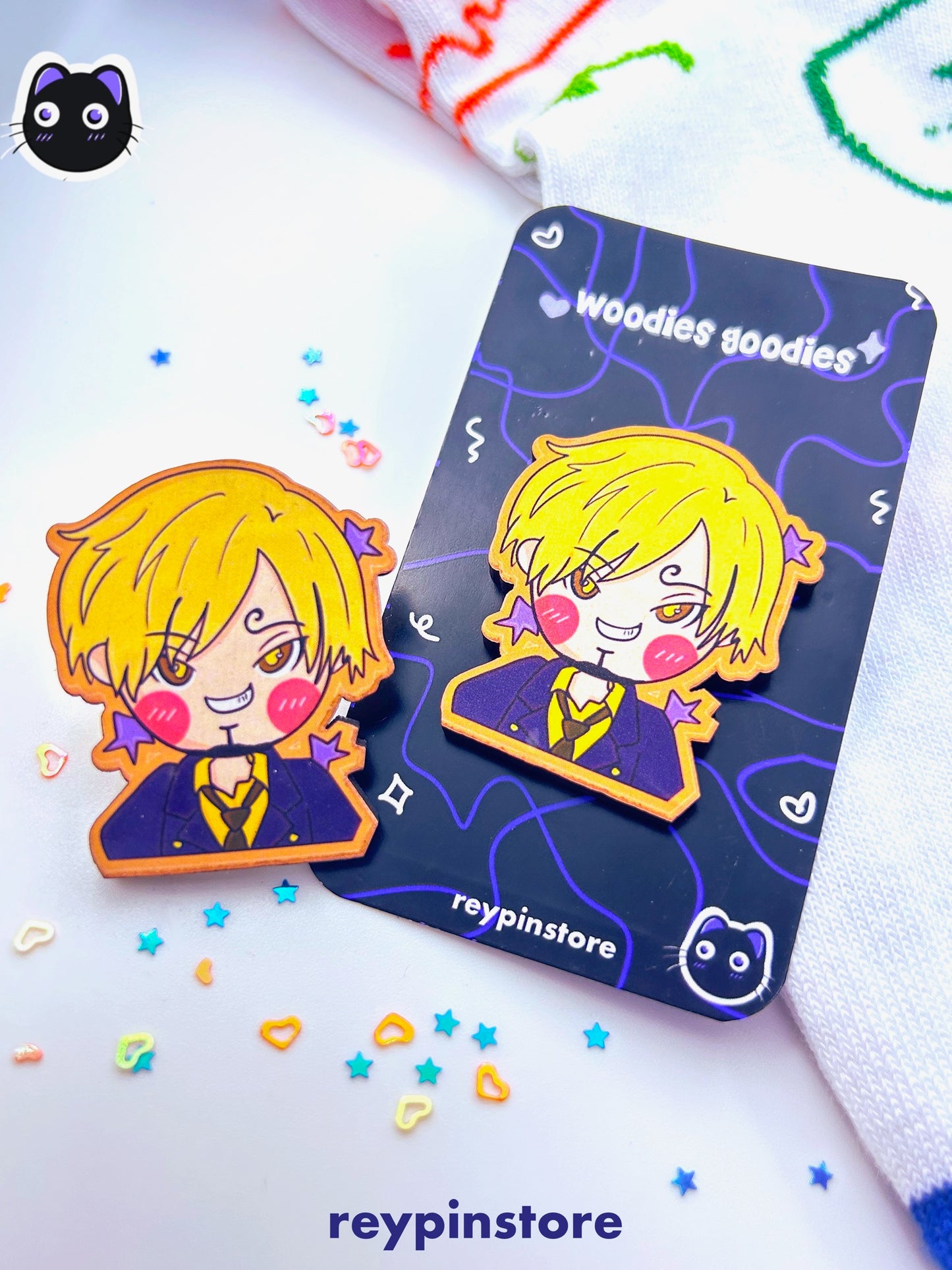 Sanji One Piece Wooden Pin