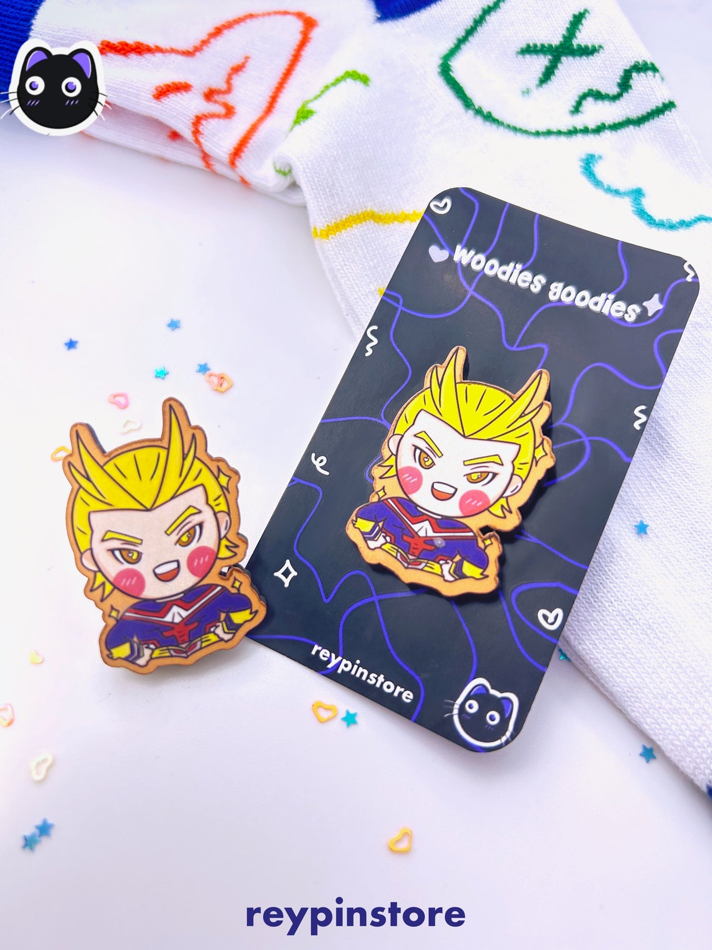 All Might MHA Wooden Pin