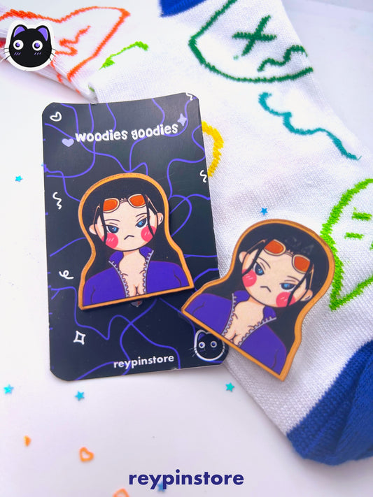 Nico Robin One Piece Wooden Pin