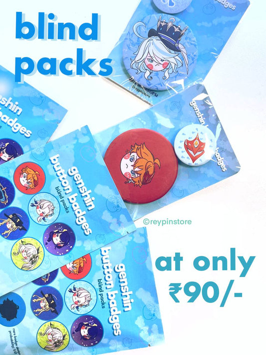 genshin impact | button badges blind packs